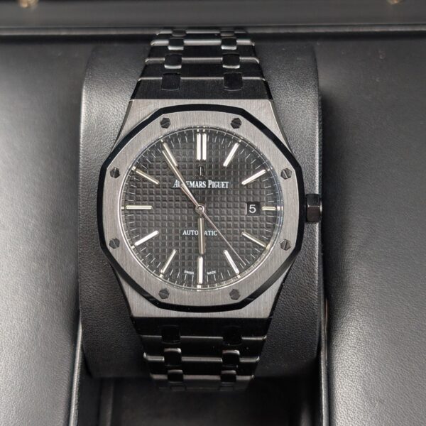Audemars Piguet 15400ST Royal Oak 41mm Black Dial PVD Coated Watch - Image 2