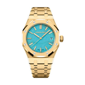 Audemars Piguet 15550BA.OO.1356BA.01 Royal Oak Turquoise Dial Yellow Gold Bracelet