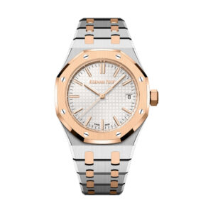 Audemars Piguet 15550SR.OO.1356SR.02 Royal Oak Silver Dial Stainless Steel and Pink Gold Bracelet