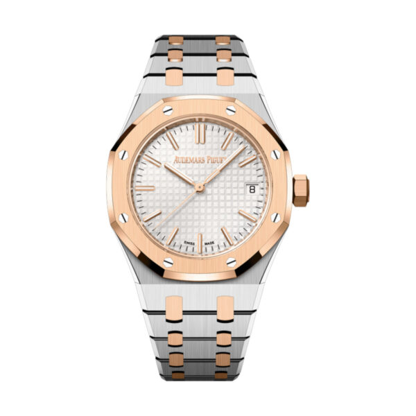 Audemars Piguet 15550SR.OO.1356SR.02 Royal Oak Silver Dial Stainless Steel and Pink Gold Bracelet