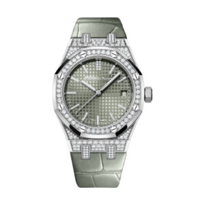 Audemars Piguet 15551BC.ZZ.D405CR.01 Royal Oak Green Dial Green Alligator Strap