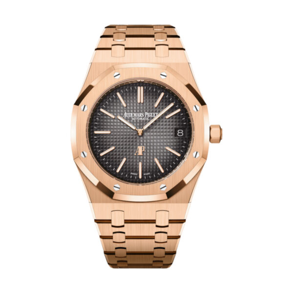 Audemars Piguet 16202OR.OO.1240OR.02 Royal Oak Grey Dial Pink Gold Bracelet