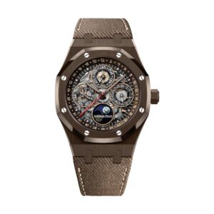 Audemars Piguet 26585CM.OO.D301VE.01 Royal Oak Sapphire Dial Brown Leather Strap