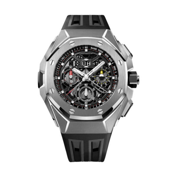 Audemars Piguet 26650TI.OO.D013CA.01 Royal Oak Concept Skeleton Dial Black and Grey Rubber Strap