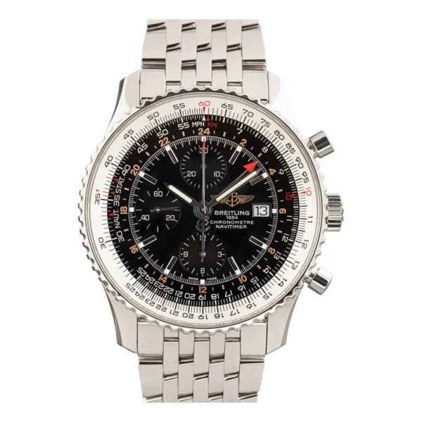 Breitling  A24322 Navitimer Black Dial 46mm Stainless Steel Watch