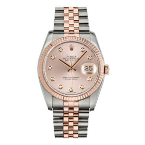 Rolex 116231 DateJust Pink Diamond Dial Jubilee Stainless Steel and Rose Gold 36mm