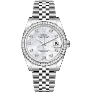 Rolex Datejust 36mm 116244-0011 White Mother-of-Pearl Dial Jubilee Bracelet