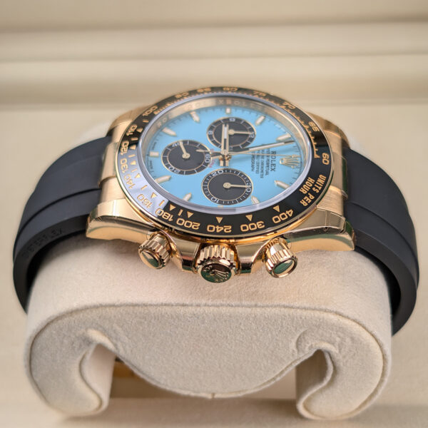 Rolex Daytona 126518ln Turquoise Dial Oysterflex Band - Image 3