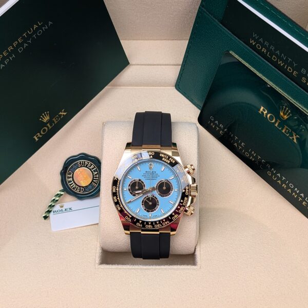 Rolex Daytona 126518ln Turquoise Dial Oysterflex Band - Image 7