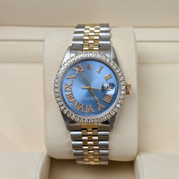 Rolex Datejust 16013 36mm Aftermarket Diamond Bezel, Dial and Band - Image 2