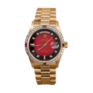 Rolex 36mm 18038 Day-Date Aftermarket Red Dial and Bezel