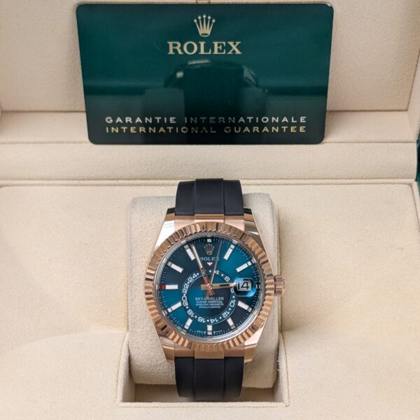 Rolex 326235 Sky-Dweller Rose Gold Aftermarket Blue-Green Dial 42mm Oysterflex - Image 2