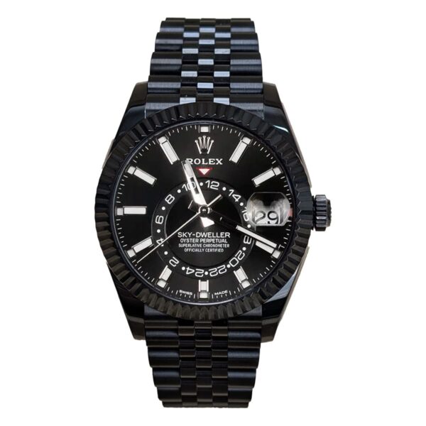 Rolex Sky-Dweller 326934 Black Dial Black PVD Jubilee Bracelet Watch