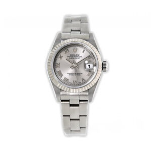 Rolex Datejust 79174 Ladies 26mm Stainless Steel Oyster Band Silver Roman Dial