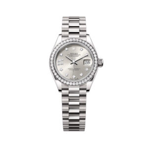 Rolex Lady-Datejust 279139RBR-0003 Silver Diamond-Set Dial White Gold Bracelet