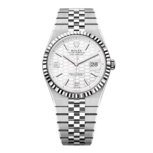Rolex Land-Dweller 127334-0001 White Honeycomb Dial White Rolesor Jubilee Bracelet