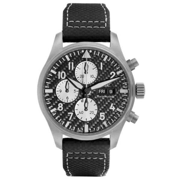 IWC Pilot Chronograph IW377903 AMG Titanium Carbon Dial Watch