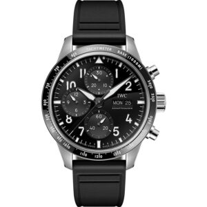 IWC Pilot’s Chronograph 41mm Titanium IW388305 Black Rubber Strap