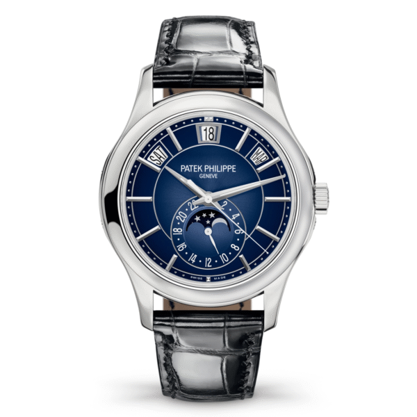 Patek Philippe 5205G-013 White Gold Annual Calendar Blue Dial Watch