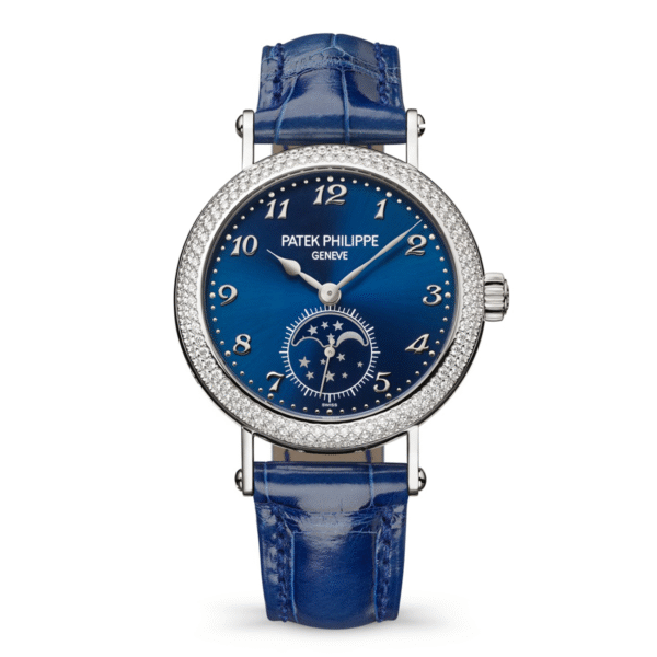 Patek Philippe Complications 7121 White Gold Blue Dial Diamond Watch
