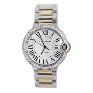 Cartier Ballon Bleu W6920047 36MM Steel Yellow Gold Silver Dial