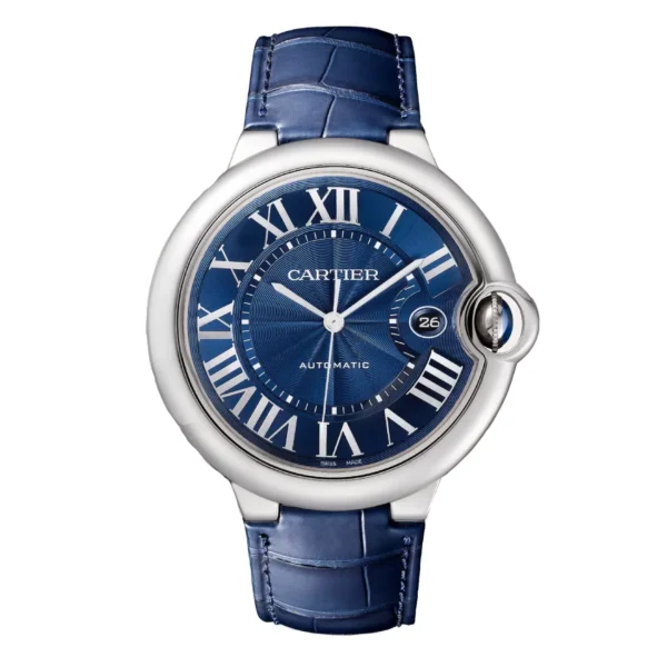 Cartier Ballon Bleu WSBB0027 42MM Blue Guilloché Dial Stainless Steel