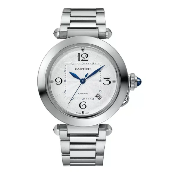 Cartier Pasha WSPA0009 41MM Silver Dial Stainless Steel Watch