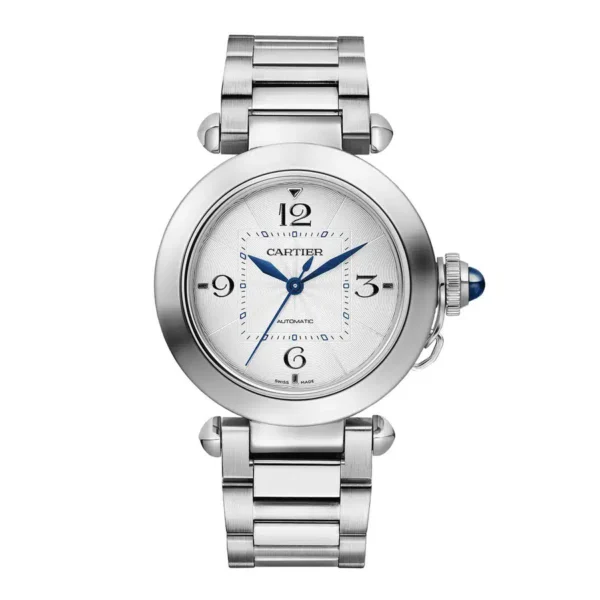 Cartier Pasha WSPA0013 35MM Silver Dial Stainless Steel Watch