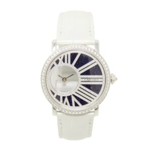 Cartier Rotonde HPI01197 35MM White Gold Blue Dial Ladies Watch