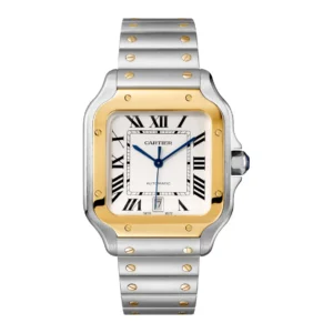 Cartier Santos W2SA0009 39MM Two-Tone Silver Dial