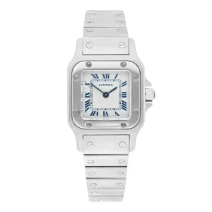 Cartier Santos Galbee W20056D6/1565 24MM Silver Dial Steel Ladies Watch