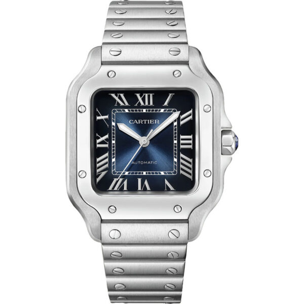 Cartier Santos WSSA0063 35MM Steel Blue Dial Watch