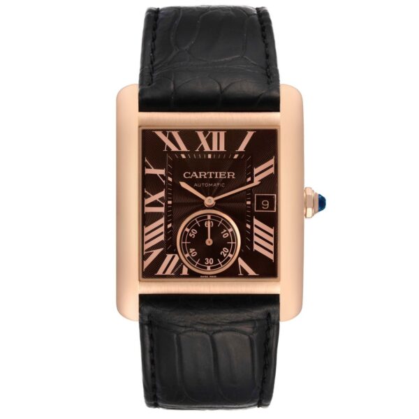 Cartier Tank W5330002 34MM Rose Gold Brown Dial Watch
