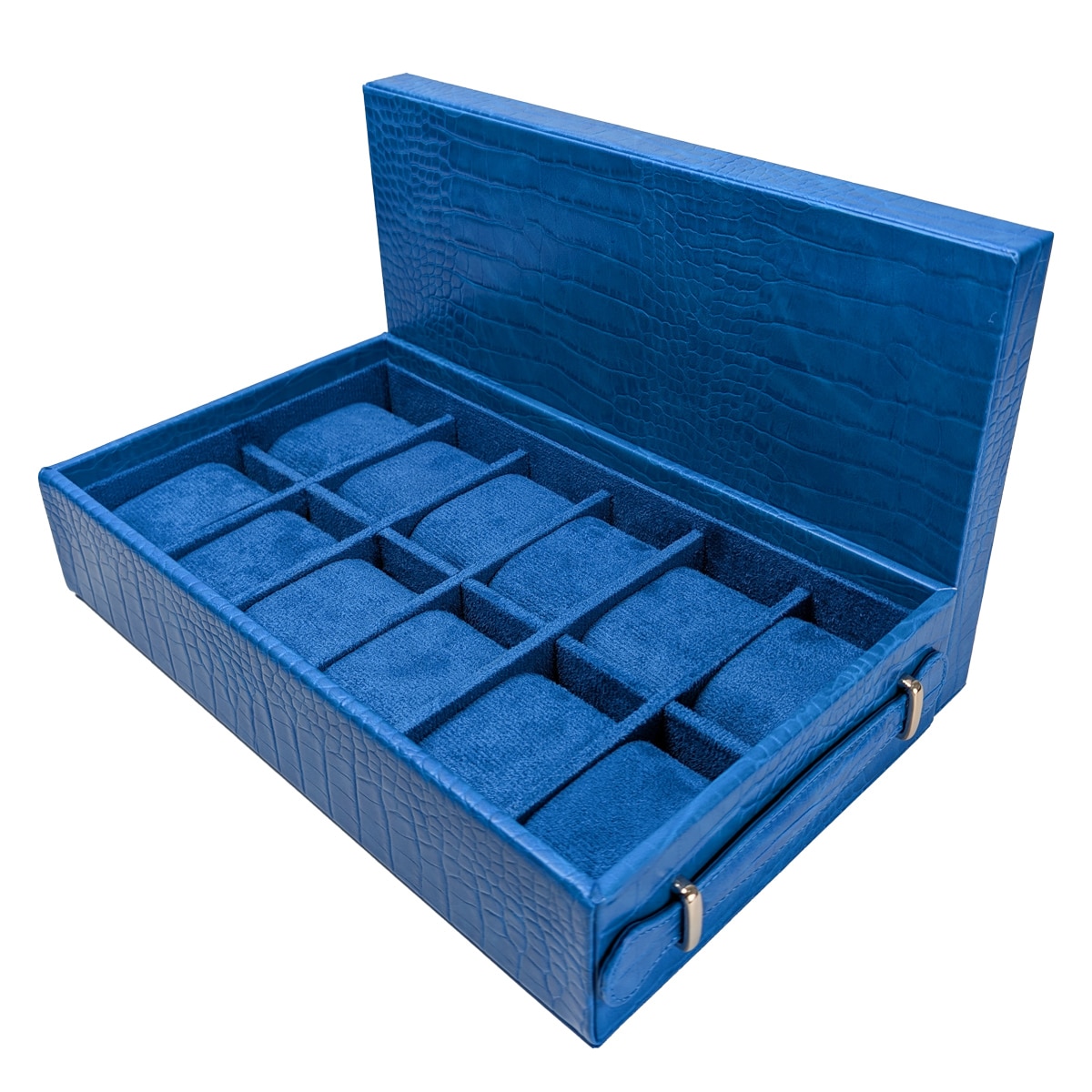 12-Piece High-End Watch Blue Box/Tray with Top Watch Storage