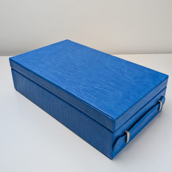 12-Piece High-End Watch Blue Box/Tray with Top Watch Storage - Image 5